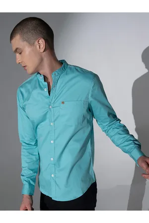 Hubberholme Men Blue Regular Fit Solid Casual Shirt