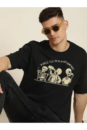 Buy Men's Black Los Angeles Graphic Printed Oversized T-shirt Online at  Bewakoof