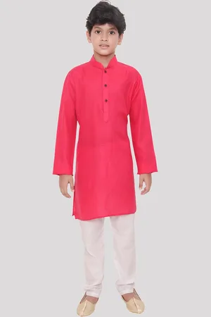 SHIWAM ETHNIX Boys Mandarin Collar Cotton Kurta