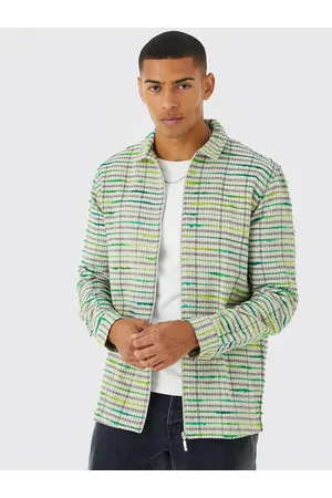 Boohoo Jacquard Checked Long Sleeve Shirt