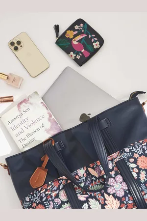 Chumbak Floral Bucket Shoulder Bag with Tasselled