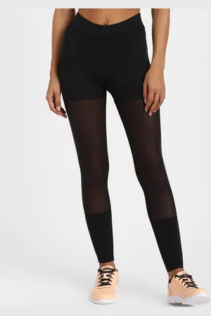 Reebok Women Black Solid Tights