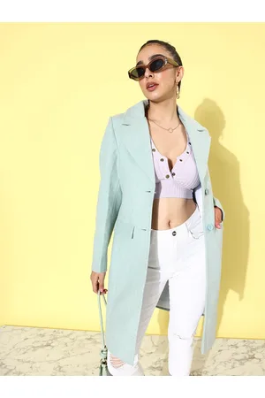 DressBerry Notched Lapel Collar Trench Coat