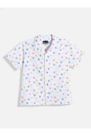 M&H Boys Conversational Opaque Printed Pure Cotton Casual Shirt