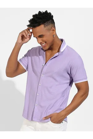 Campus Classic Honeycomb Knit Cotton Casual Shirt