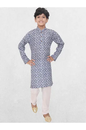 SHIWAM ETHNIX Boys Abstract Printed Straight Kurta