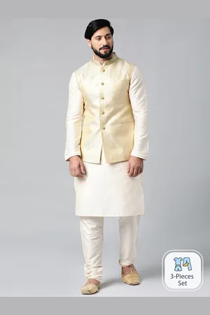 TheEthnic.Co Ethnic Motifs Woven Design Kurta with Pyjamas With Nehru jacket