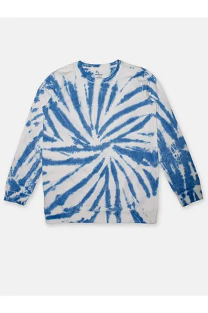 KiddoPanti Boys Tie and Dye Round Neck Cotton T-Shirt