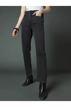 High Star Women Clean Look Straight Fit High-Rise Stretchable Jeans