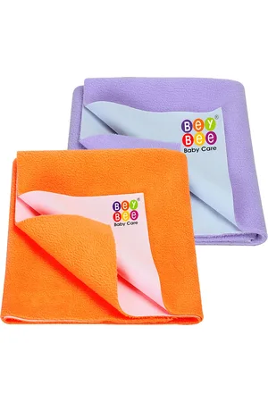 BeyBee Kids Orange Colored & Lavender 2-Pieces Colored Lightweight Mattress Protector