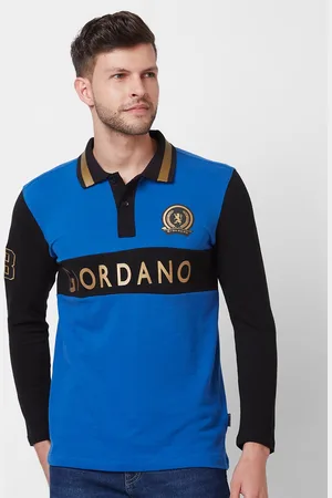 Giordano Colourblocked Polo Collar Pure Cotton Slim Fit T-shirt