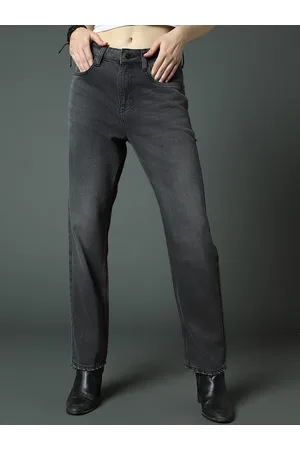 High Star Women Clean Look Straight Fit High-Rise Light Fade Stretchable Jeans