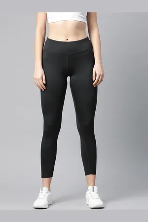 Reebok Women Charcoal Grey Running Essentials Solid Tights