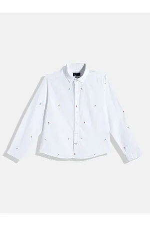 M&H Boys Conversational Opaque Printed Pure Cotton Casual Shirt