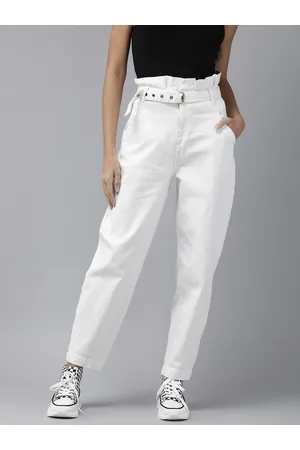 Roadster The Life Co. Women Stretchable Slouchy Fit Jeans Comes With A Belt