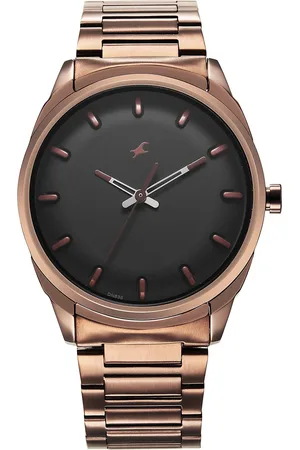 Fastrack Men Brass Dial & Bracelet Style Straps Analogue Watch 3273QM01
