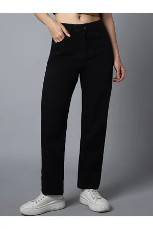 High Star Women Clean Look Straight Fit High-Rise Jeans