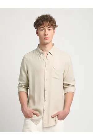 The Bear House Slim Fit Button Down Collar Chest Pocket Pure Cotton Casual Shirt