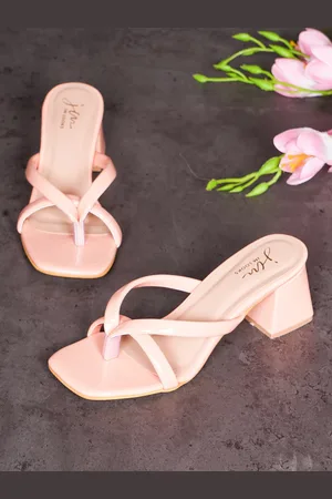 JM Looks Strappy Open Toe Block Heels