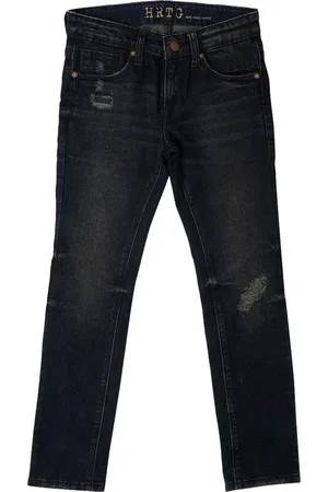 Pepe Jeans Boys Slim Fit Mid-Rise Mildly Distressed Light Fade Stretchable Jeans