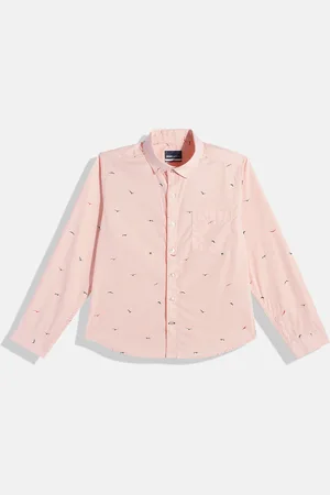 M&H Boys Conversational Opaque Printed Pure Cotton Casual Shirt
