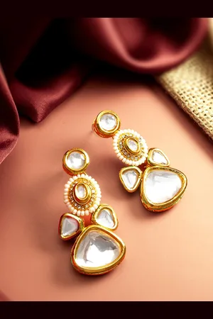 Aadita Gold-Plated Geometric Drop Earrings