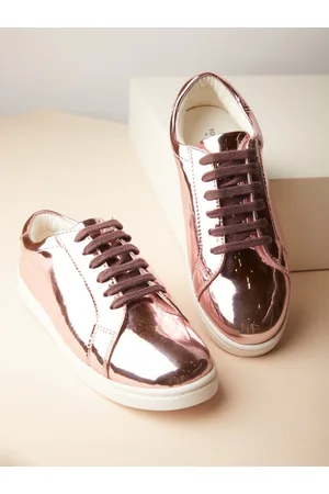 Tokyo Talkies Women Pink Comfort Insole Metallic Sneakers
