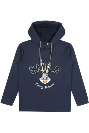 CAVIO Boys Bugs Bunny Printed Hooded Cotton Sweatshirts