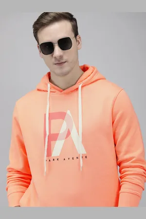 Park Avenue Brand Logo Printed Casual Hooded Sweatshirt