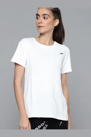 Reebok Women Grey Self Design TS AC Athletic Activchill Training T-shirt