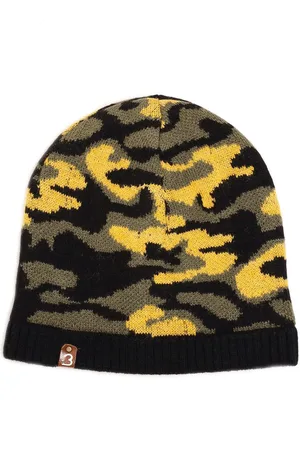 Bharatasya Girls Camouflage Printed Woolen Knitted Beanie