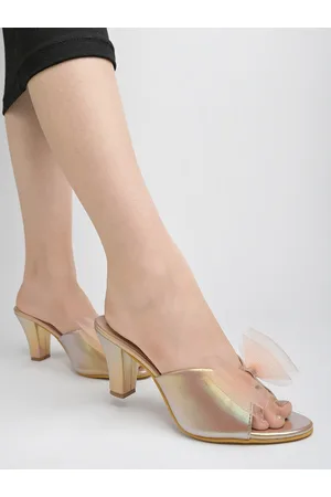 Shoetopia Textured Party Blocked Heels
