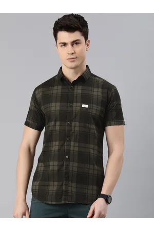 Majestic Men Comfort Slim Fit Tartan Checked Pure Cotton Casual Shirt
