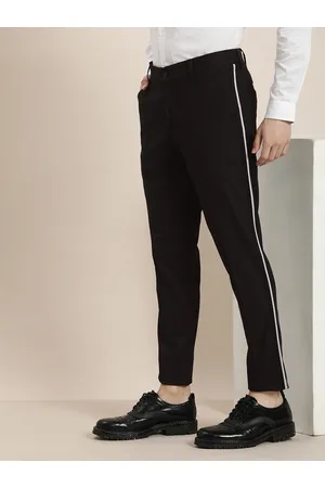 ASOS Straight Crop Smart Pants In Navy With White Side Stripe | Mens  fashion smart, Fancy shirt, Asos menswear