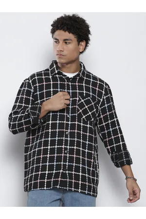 Boohoo Tweed Windowpane Checked Casual Shirt