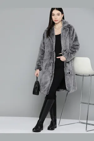 Chemistry Faux Fur Longline Overcoat