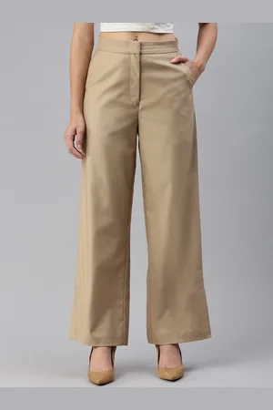 De Moza Women Relaxed High-Rise Formal Trousers