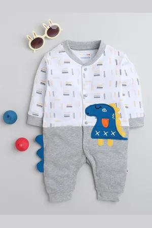 BUMZEE Infants Boys Printed Pure Cotton Romper
