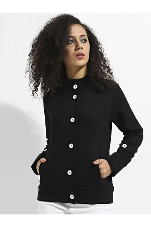 Campus Women Black Windcheater Outdoor Denim Jacket