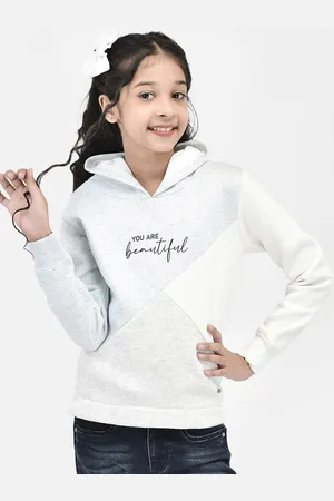 Crimsoune Club Girls Typography Printed Cotton Sweatshirt