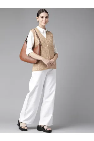 Cayman Women Cable Knit Woollen Cardigan