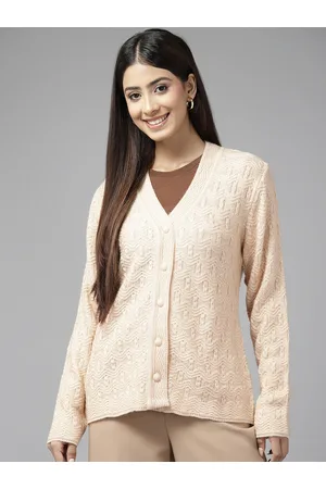 Cayman Women Cable Knit Woollen Cardigan
