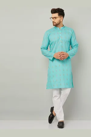 Armaan Ethnic Ethnic Motifs Woven Design Mandarin Collar Straight Kurta