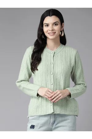 Cayman Women Cable Knit Woollen Cardigan