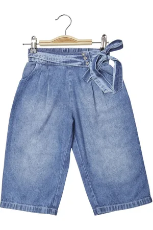 Peppermint Girls Relaxed Loose Fit High-Rise Plain Pleated Pure Cotton Culottes