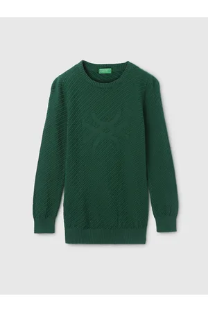 Benetton Boys Cable Knit Pullover