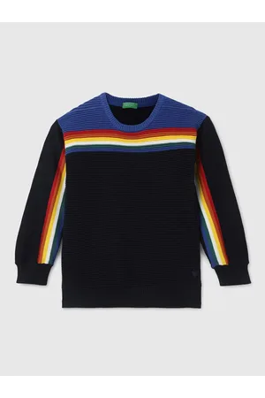 Benetton Boys Striped Cotton Pullover