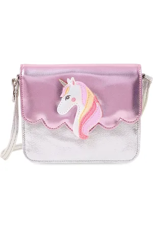 Accessorize Girls Colourblocked Unicorn Applique Detail Structured Sling Bag