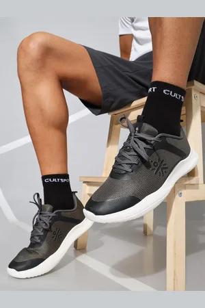 Cult Men Grey Mesh Running Shoes