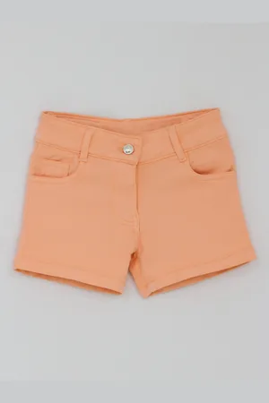 Peppermint Girls Mid Rise Cotton Denim Shorts